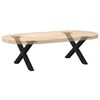 vidaXL Coffee Table Legs X-Shaped 2 pcs Black 50x(30-31) cm Steel