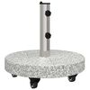 vidaXL Parasol Base Grey 45 x 45 x 45 cm Granite and Stainless Steel