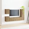 vidaXL TV Cabinet Set Wall-mounted 4 pcs Artisan Oak Engineered Wood