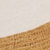 vidaXL Area Rug Braided White & Natural 180 cm Jute & Cotton Round