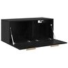 vidaXL Wall Cabinet Black oak 80 x 36.5 x 35 cm Engineered wood
