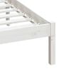 vidaXL Bed Frame without Mattress White King Size Solid Wood