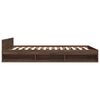 vidaXL Bed Frame with Drawers without Mattress Brown Oak 140x200 cm