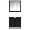 vidaXL Bathroom Furniture Set 2 pcs Black Oak Engineered Wood