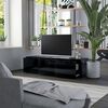 vidaXL TV Cabinet High Gloss Black 120x34x30 cm Engineered Wood