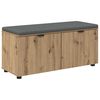 vidaXL Shoe Bench with Cushion Artisan Oak 100 x 38 x 46 cm