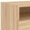 vidaXL Bedside Cabinet with LED Lights Sonoma Oak 40x39x37 cm