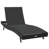 vidaXL Sun Lounger with Table 2 pcs Black 40 x 40 x 40.5 cm