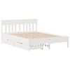 vidaXL Bed Frame without Mattress White 160x200 cm Solid Wood Pine