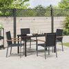 vidaXL Garden Dining Set 5 pcs Black Powder-coated Steel