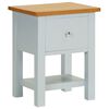 vidaXL Nightstand 36x30x47 cm Solid Oak Wood
