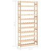 vidaXL Wine Rack for 77 Bottles Pinewood