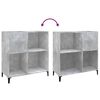 vidaXL Record Cabinet Concrete Grey 84.5x38x89 cm Engineered Wood