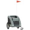 vidaXL Pet Bike Trailer Grey Oxford Fabric and Iron