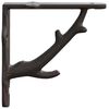 vidaXL Wall Shelf Brackets 12 pcs Antique Brown 10 x 10 x 3 cm Steel