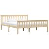vidaXL Bed Frame without Mattress Natural Solid Pinewood 160x200 cm