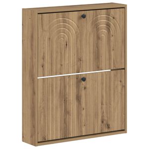 vidaXL Wall-Mounted Shoe Cabinet ALKMAAR 71 x 17 x 86 cm Artisan Oak