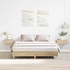 vidaXL Bed Frame No Mattress Sonoma Oak 140x200 cm Engineered Wood