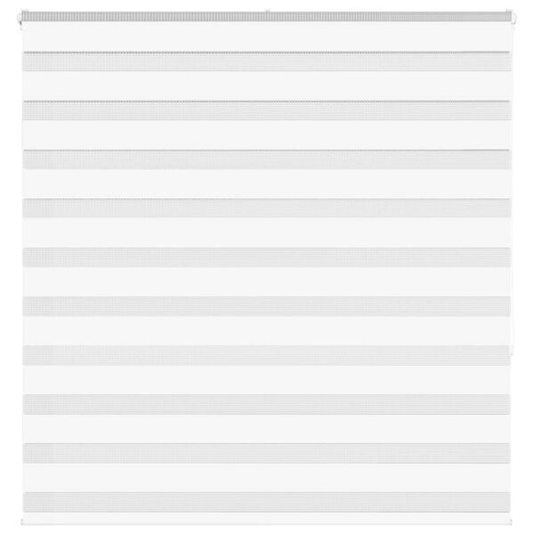 vidaXL Zebra Blind White 150x150 cm Fabric Width 145.9 cm Polyester