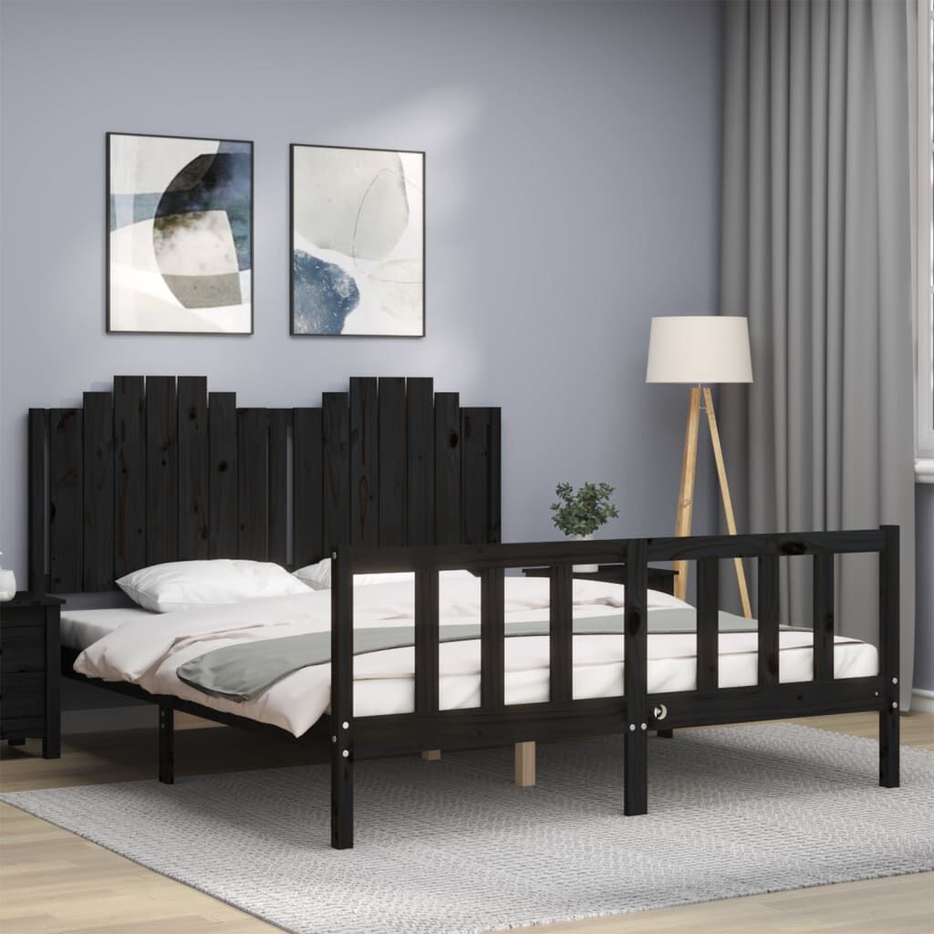 Black king new arrivals headboard and frame