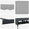 vidaXL Retractable Awning Manual Light Grey 4 x 3 m Canvas