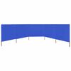 vidaXL 5-panel Wind Screen Fabric 600x80 cm Azure Blue