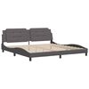 vidaXL Bed Frame without Mattress "Zadar" Grey 200x200 cm Faux Leather