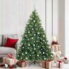 vidaXL Artificial Christmas Tree with 300 LEDs Green 180 cm PE and PVC