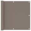vidaXL Balcony Screen Taupe 90x600 cm Oxford Fabric
