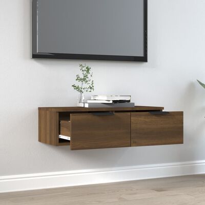 vidaXL Wall Cabinet Brown Oak 68x30x20 cm Engineered Wood