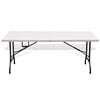 vidaXL Folding Garden Table White 180x75x74 cm HDPE