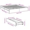 vidaXL Bed Frame with Drawers without Mattress Grey Sonoma 180x200 cm Super King