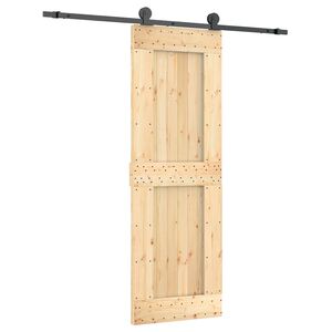vidaXL Sliding Door 70 x 210 cm Solid Pine Wood (Untreated)