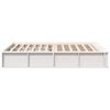 vidaXL Bed Frame White 120 x 190 cm Solid Pine Wood