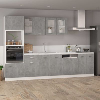 vidaXL Dishwasher Panel Concrete Grey 59.5x3x67 cm Engineered Wood