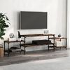 vidaXL TV Cabinet Smoked Oak 197x35x52 cm Engineered Wood
