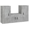 vidaXL 3 Piece TV Cabinet Set Concrete Grey Engineered Wood