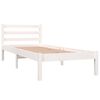 vidaXL Bed Frame without Mattress 75x190cm White Small Single