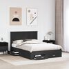 vidaXL Bed Frame Black and Silver 150 x 200 cm Engineered Wood