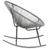 vidaXL Outdoor Rocking Moon Chair Grey Poly Rattan