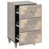vidaXL Sideboard Grey and Gold 40 x 33 x 75 cm Solid Mango Wood