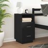 vidaXL Bedside Cabinet with 2 Drawers Black 36x36x68 cm
