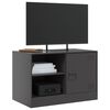 vidaXL TV Cabinet Black 67x39x44 cm Steel