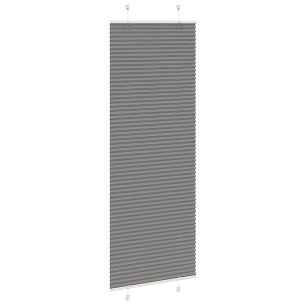 vidaXL Pleated Blind Anthracite 80x200 cm Fabric Width 79.4 cm Polyester