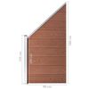 vidaXL WPC Fence Set 6 Square + 1 Slanted 1138x186 cm Brown