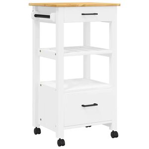 vidaXL Kitchen Trolley MONZA 48x40x88.5 cm Solid Wood Pine