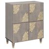 vidaXL Sideboard Grey and Gold 60 x 33 x 75 cm Solid Mango Wood