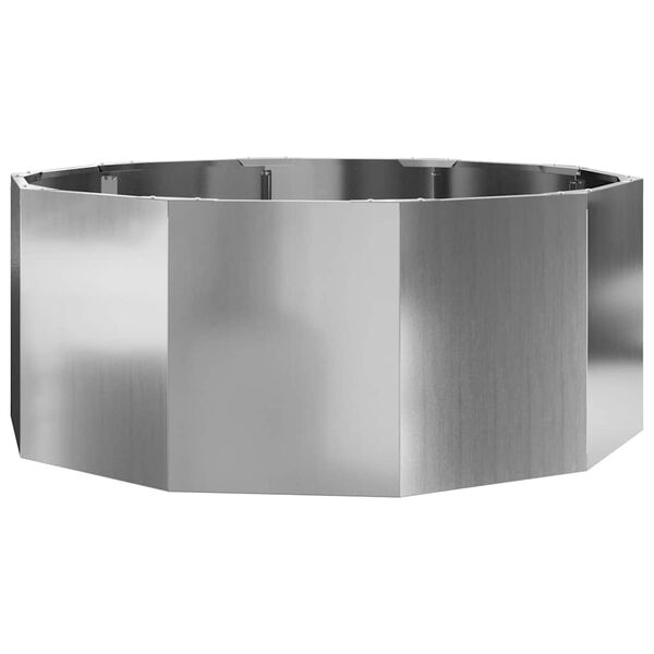 vidaXL Planter Silver 90 x 90 x 35 cm Galvanised Steel