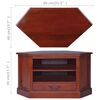 vidaXL Corner TV Cabinet Classical Brown Solid Mahogany Wood