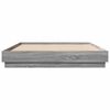 vidaXL Bed Frame with LED without Mattress Grey Sonoma 150x200 cm King Size